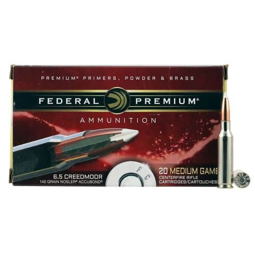 Federal P65CRDA1 Premium 6.5 Creedmoor 140 gr Nosler Accubond (AB) 20 Bx/ 10 Cs Federal P65CRDA1 Premium 6.5 Creedmoor 140 gr Nosler Accubond (AB) 20 Bx/ 10 Cs