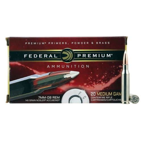 Federal P708A1 Premium 7mm-08 Rem 140 gr Nosler Accubond (AB) 20 Bx/ 10 Cs Federal P708A1 Premium 7mm-08 Rem 140 gr Nosler Accubond (AB) 20 Bx/ 10 Cs