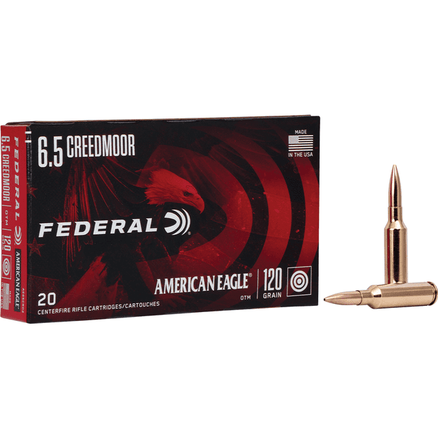 Federal AE65CRD2 American Eagle 6.5 Creedmoor 120 gr Open Tip Match (OTM) 20 Bx/ 10 Cs Federal AE65CRD2 American Eagle 6.5 Creedmoor 120 gr Open Tip Match (OTM) 20 Bx/ 10 Cs