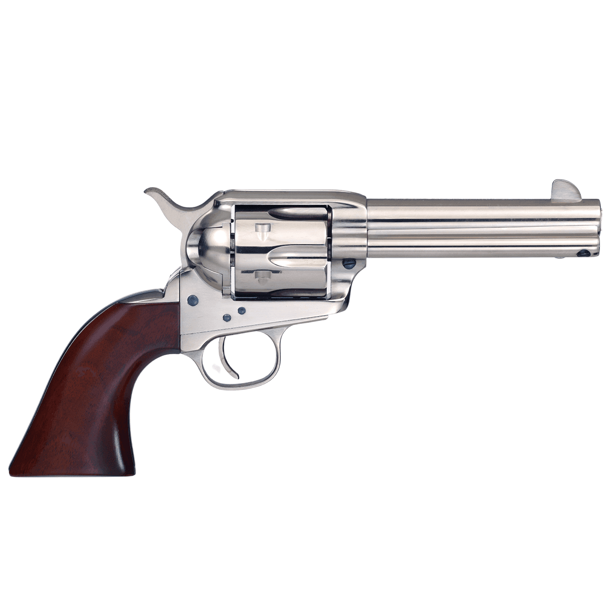 Taylors & Company 555124 1873 Cattleman 357 Mag 6rd 4.75" Nickel Walnut Grip Taylors & Company 555124 1873 Cattleman 357 Mag 6rd 4.75" Nickel Walnut Grip