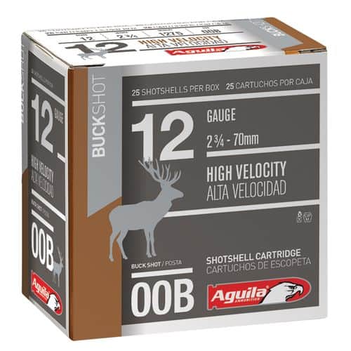 Aguila 1CHB1320 Field 12 Gauge 2.75" 00 Buck Shot 25 Bx/ 10 Cs Aguila 1CHB1320 Field 12 Gauge 2.75" 00 Buck Shot 25 Bx/ 10 Cs