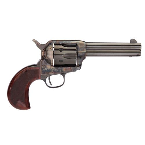 Taylors & Company 555153 1873 Cattleman 357 Mag 6rd 4.75" Blued Cylinder & Barrel Color Case Hardened Steel Frame Checkered Birdshead Walnut Grip Taylors & Company 555153 1873 Cattleman 357 Mag 6rd 4.75" Blued Cylinder & Barrel Color Case Hardened Steel Frame Checkered Birdshead Walnut Grip