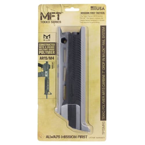 Mission First Tactical TP15MRSS Tekko Rail System AR-15 Carbine Black Polymer 7" M-LOK Mission First Tactical TP15MRSS Tekko Rail System AR-15 Carbine Black Polymer 7" M-LOK