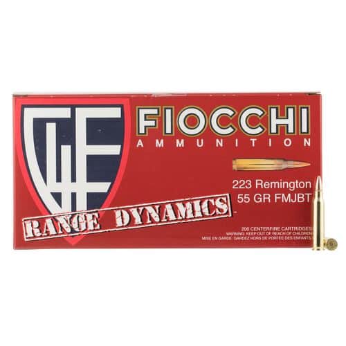 Fiocchi 223ARD Range Dynamics 223 Rem 55 gr Full Metal Jacket Boat-Tail (FMJBT) 1000 Bx/ 1 Cs Fiocchi 223ARD Range Dynamics 223 Rem 55 gr Full Metal Jacket Boat-Tail (FMJBT) 1000 Bx/ 1 Cs