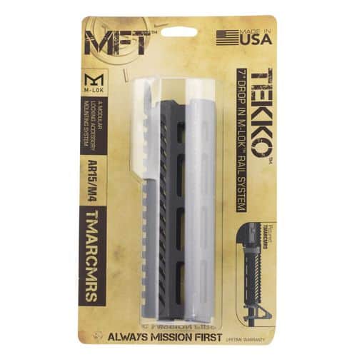 Mission First Tactical TMARCMRS Tekko Rail System AR-15 Carbine Black Hardcoat Anodized Aluminum 7" M-LOK Mission First Tactical TMARCMRS Tekko Rail System AR-15 Carbine Black Hardcoat Anodized Aluminum 7" M-LOK