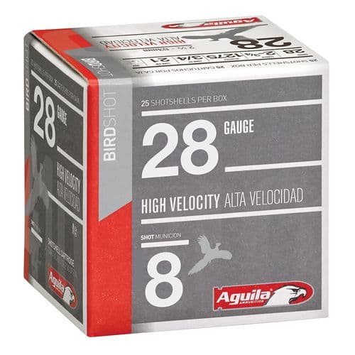 Aguila 1CHB2878 Field 28 Gauge 2.75" 3/4 oz 8 Shot 25 Bx/ 20 Cs Aguila 1CHB2878 Field 28 Gauge 2.75" 3/4 oz 8 Shot 25 Bx/ 20 Cs