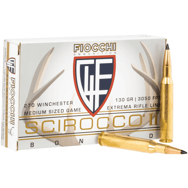 Fiocchi Hyperformance 270 Win 130 gr Swift Scirocco II Bonded 20 Per Box Fiocchi Hyperformance 270 Win 130 gr Swift Scirocco II Bonded 20 Per Box