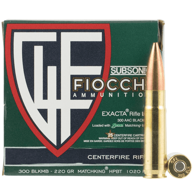 Fiocchi Range Dynamics 300 Blackout 220 gr Sierra MatchKing BTHP 25 Per Box Fiocchi Range Dynamics 300 Blackout 220 gr Sierra MatchKing BTHP 25 Per Box