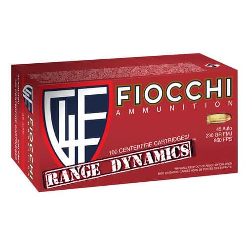 Fiocchi 45ARD100 Range Dynamics 45 ACP 230 gr Full Metal Jacket (FMJ) 100 Bx/ 5 Cs Fiocchi 45ARD100 Range Dynamics 45 ACP 230 gr Full Metal Jacket (FMJ) 100 Bx/ 5 Cs