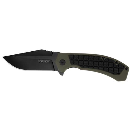 Kershaw 8760 Faultline 3" Plain Black Oxide 8Cr13MoV SS/FRN Black/OD Green Handle Folding Kershaw 8760 Faultline 3" Plain Black Oxide 8Cr13MoV SS/FRN Black/OD Green Handle Folding