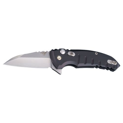 Hogue 24160 X1 MicroFlip 2.75" Folding Wharncliffe Plain Tumble Polish CPM 154 SS Blade Black Anodized Aluminum Handle Hogue 24160 X1 MicroFlip 2.75" Folding Wharncliffe Plain Tumble Polish CPM 154 SS Blade Black Anodized Aluminum Handle