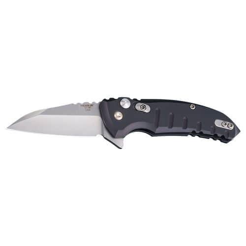 Hogue 24160 X1 MicroFlip 2.75" Folding Wharncliffe Plain Tumble Polish CPM 154 SS Blade Black Anodized Aluminum Handle Hogue 24160 X1 MicroFlip 2.75" Folding Wharncliffe Plain Tumble Polish CPM 154 SS Blade Black Anodized Aluminum Handle
