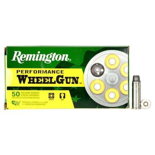 Remington Ammunition 22271 Performance WheelGun 38 Special 158 gr Lead Semi-Wadcutter (LSWC) 50 Bx/ 10 Cs Remington Ammunition 22271 Performance WheelGun 38 Special 158 gr Lead Semi-Wadcutter (LSWC) 50 Bx/ 10 Cs