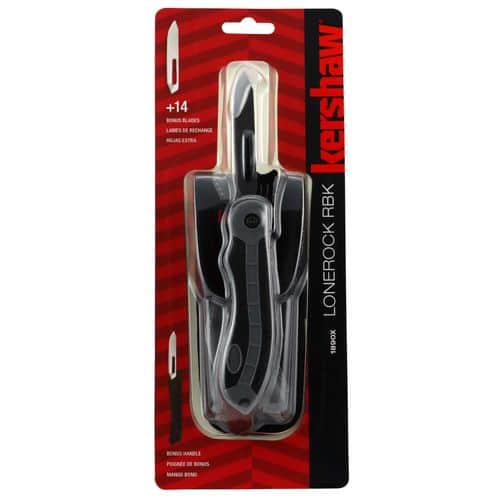 Kershaw 1890X LoneRock RBK 2.80" Drop Point Plain Satin 60A Stainless Steel FRN Black/Gray K Texture Handle Folding Kershaw 1890X LoneRock RBK 2.80" Drop Point Plain Satin 60A Stainless Steel FRN Black/Gray K Texture Handle Folding