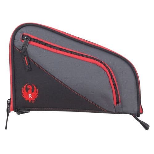 Ruger 27401 Tucson Handgun Case 10" Black & Gray Knit with Red Trim Ruger 27401 Tucson Handgun Case 10" Black & Gray Knit with Red Trim