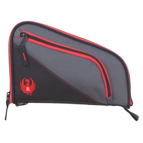 Ruger 27401 Tucson Handgun Case 10" Black & Gray Knit with Red Trim Ruger 27401 Tucson Handgun Case 10" Black & Gray Knit with Red Trim
