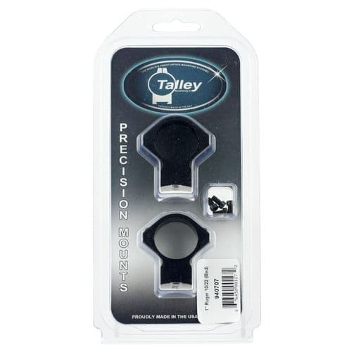 Talley 940707 Light Weight Ring/Base Combo Medium 2-Piece Base/Rings For Ruger 10/22 Black Matte Anodized Finish 1" Diameter Talley 940707 Light Weight Ring/Base Combo Medium 2-Piece Base/Rings For Ruger 10/22 Black Matte Anodized Finish 1" Diameter