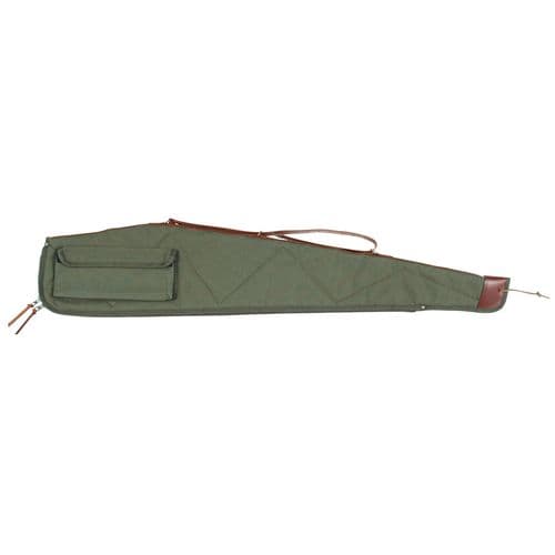 Bob Allen 14538 Canvas Rifle Case 48" Green Canvas with Quilted Flannel Lining, Leather Sling & Self-Repairing Nylon Zipper Bob Allen 14538 Canvas Rifle Case 48" Green Canvas with Quilted Flannel Lining, Leather Sling & Self-Repairing Nylon Zipper