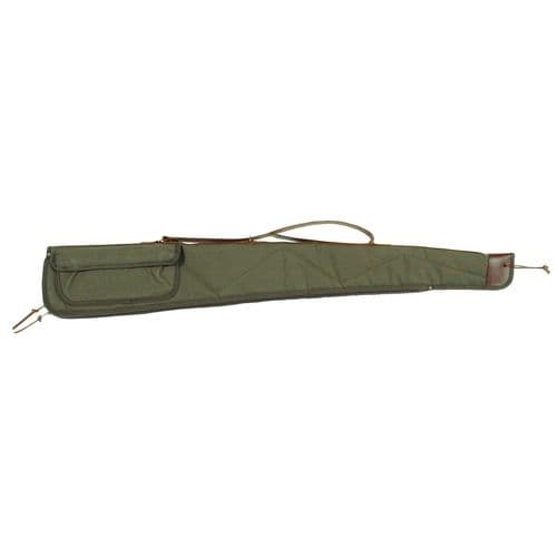 Bob Allen 14534 Canvas Shotgun Case 48" Green Canvas with Leather Back Strap & Sling Bob Allen 14534 Canvas Shotgun Case 48" Green Canvas with Leather Back Strap & Sling