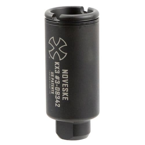 Noveske 5000517 KX3 5.56x45mm NATO Flash Suppressor 1/2"-28 tpi Black Nitride Steel Noveske 5000517 KX3 5.56x45mm NATO Flash Suppressor 1/2"-28 tpi Black Nitride Steel
