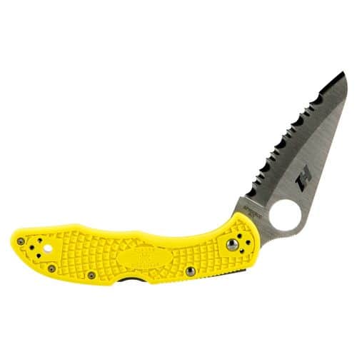 Spyderco C88SYL2 Salt 2 3" Folding Clip Point Serrated H1 Steel Blade/FRN Yellow Handle 2 Spyderco C88SYL2 Salt 2 3" Folding Clip Point Serrated H1 Steel Blade/FRN Yellow Handle 2