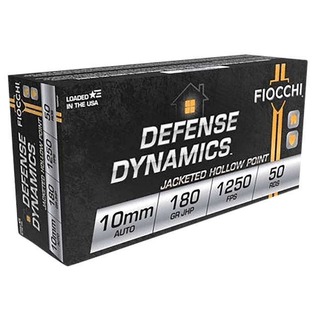 Fiocchi 10APHP Shooting Dynamics 10mm Auto 180 gr Jacketed Hollow Point (JHP) 50 Bx/ 10 Cs Fiocchi 10APHP Shooting Dynamics 10mm Auto 180 gr Jacketed Hollow Point (JHP) 50 Bx/ 10 Cs
