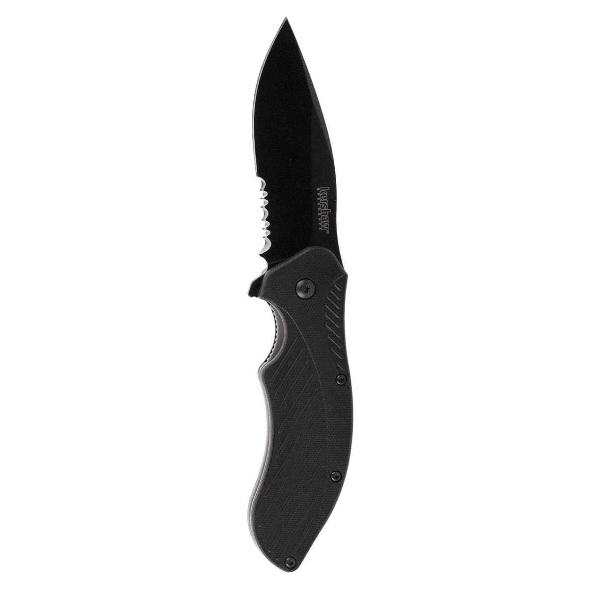 Kershaw 1605CKTST Clash 3.10" Drop Point Part Serrated Black Oxide 8Cr13MoV SS FRN Black Handle Folding Kershaw 1605CKTST Clash 3.10" Drop Point Part Serrated Black Oxide 8Cr13MoV SS FRN Black Handle Folding