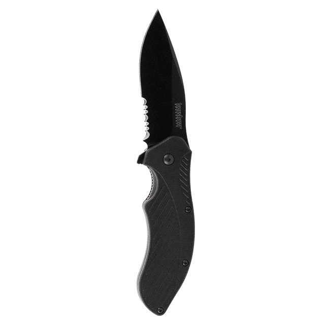 Kershaw 1605CKTST Clash 3.10" Drop Point Part Serrated Black Oxide 8Cr13MoV SS FRN Black Handle Folding Kershaw 1605CKTST Clash 3.10" Drop Point Part Serrated Black Oxide 8Cr13MoV SS FRN Black Handle Folding