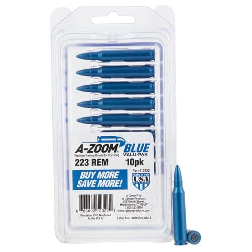 A-Zoom Blue Snap Caps Rifle 223 Rem Aluminum - 10 Pack - 12322 A-Zoom Blue Snap Caps Rifle 223 Rem Aluminum - 10 Pack - 12322