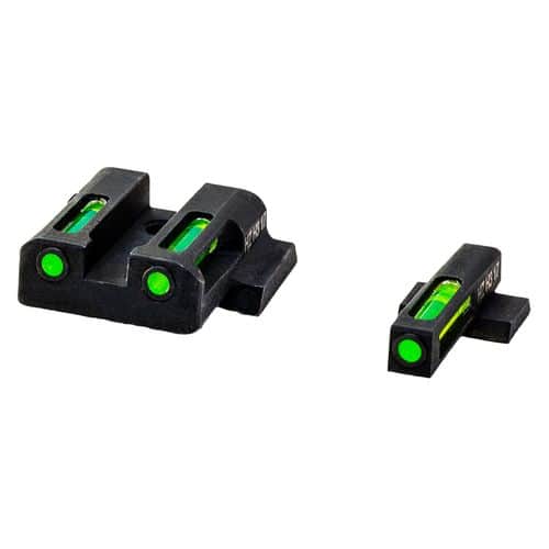 HiViz MPN321 LiteWave H3 Set 3-Dot Tritium with LitePipe Technology Green Front & Rear Black Frame for S&W M&P, M&P Compact HiViz MPN321 LiteWave H3 Set 3-Dot Tritium with LitePipe Technology Green Front & Rear Black Frame for S&W M&P, M&P Compact