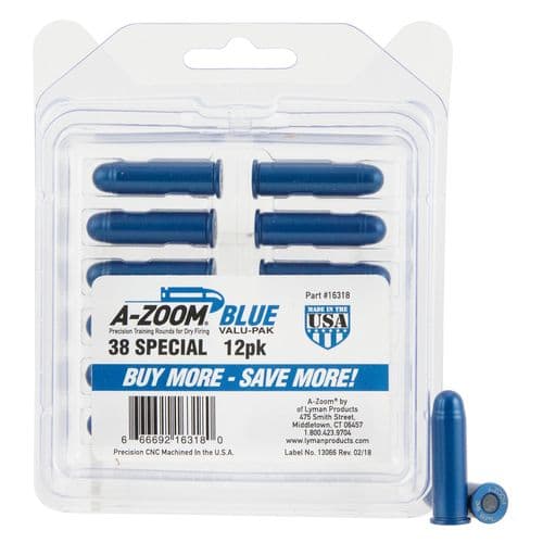 A-Zoom Blue Snap Caps Revolver 38 Special Aluminum - 12 Pack - 16318 A-Zoom Blue Snap Caps Revolver 38 Special Aluminum - 12 Pack - 16318