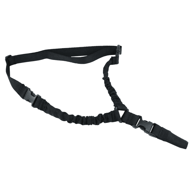 TacFire SL002B One Point Sling Black Nylon 30"-40" OAL Adjustable Double Bungee Rifle TacFire SL002B One Point Sling Black Nylon 30"-40" OAL Adjustable Double Bungee Rifle