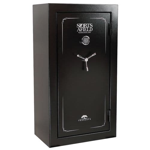 Sports Afield SECSA5932P Preserve SA5932P Keypad/Key Entry Black Textured Steel Holds 32 + 6 59" H x 32" W x 20" D Fireproof- Yes Sports Afield SECSA5932P Preserve SA5932P Keypad/Key Entry Black Textured Steel Holds 32 + 6 59" H x 32" W x 20" D Fireproof- Yes