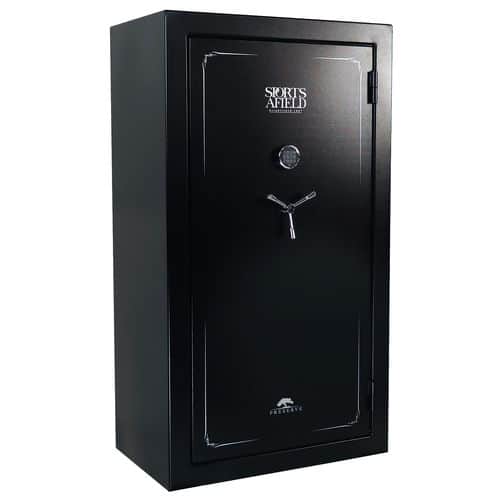 Sports Afield SECSA7240P Preserve SA7240P Keypad/Key Entry Black Steel Holds 60 + 8 72" H x 40" W x 25" D Fireproof- Yes Sports Afield SECSA7240P Preserve SA7240P Keypad/Key Entry Black Steel Holds 60 + 8 72" H x 40" W x 25" D Fireproof- Yes