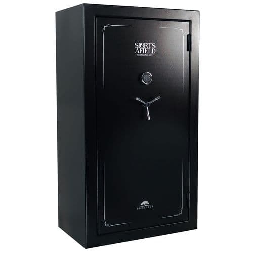 Sports Afield SECSA5940P Preserve SA5940P Keypad/Key Entry Black Textured Steel Holds 40 + 8 59" H x 40" W x 22" D Fireproof- Yes Sports Afield SECSA5940P Preserve SA5940P Keypad/Key Entry Black Textured Steel Holds 40 + 8 59" H x 40" W x 22" D Fireproof- Yes