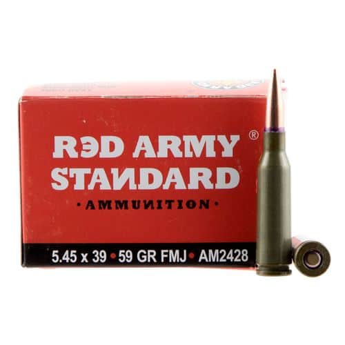 Red Army Standard AM2428 Red Army Standard 5.45x39mm 59 gr Full Metal Jacket Boat-Tail (FMJBT) 20 Bx/ 50 Cs Red Army Standard AM2428 Red Army Standard 5.45x39mm 59 gr Full Metal Jacket Boat-Tail (FMJBT) 20 Bx/ 50 Cs