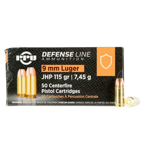 PPU Defense 9mm Luger 115 gr Jacket Hollow Point - PPD91 PPU Defense 9mm Luger 115 gr Jacket Hollow Point - PPD91