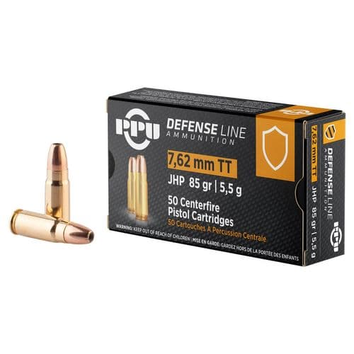PPU PPD7T Defense 7.62x25mm Tokarev 85 gr Jacketed Hollow Point (JHP) 50 Bx/ 10 Cs PPU PPD7T Defense 7.62x25mm Tokarev 85 gr Jacketed Hollow Point (JHP) 50 Bx/ 10 Cs
