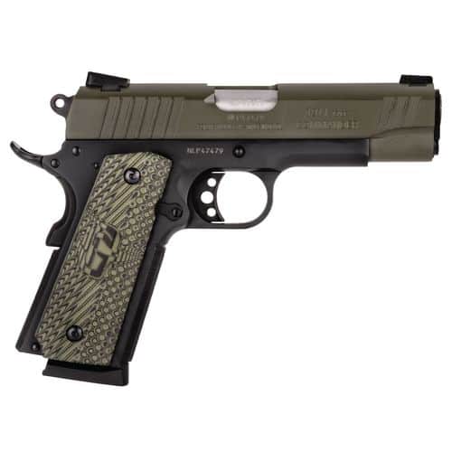 Taurus 1191101COMMG 1911 Commander 45 ACP 4.20" 8+1 Matte Black OD Green Cerakote Steel Slide Gray VZ Operator II Grip Taurus 1191101COMMG 1911 Commander 45 ACP 4.20" 8+1 Matte Black OD Green Cerakote Steel Slide Gray VZ Operator II Grip