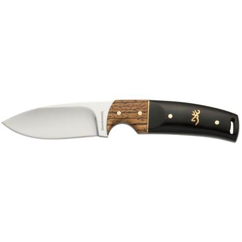 Browning 3220271 Buckmark Hunter 3.12" Fixed Drop Point Plain Mirror 8CR14MoV SS Blade Black/Hardwood Finger Groove Handle Browning 3220271 Buckmark Hunter 3.12" Fixed Drop Point Plain Mirror 8CR14MoV SS Blade Black/Hardwood Finger Groove Handle