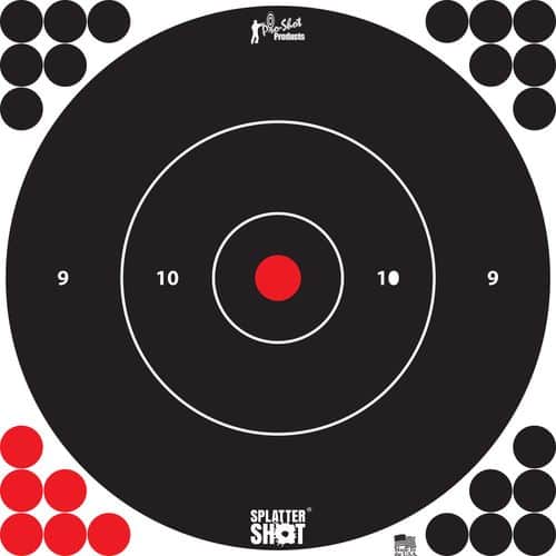 Pro-Shot SplatterShot Self-Adhesive Paper Target, 12" Bullseye 5 Pack - 12BWHTE5PK Pro-Shot SplatterShot Self-Adhesive Paper Target, 12" Bullseye 5 Pack - 12BWHTE5PK