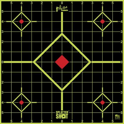 Pro-Shot 12SIGREEN5PK SplatterShot Sight-In Self-Adhesive Paper 5-Diamond Black/Green 5 Pack Pro-Shot 12SIGREEN5PK SplatterShot Sight-In Self-Adhesive Paper 5-Diamond Black/Green 5 Pack