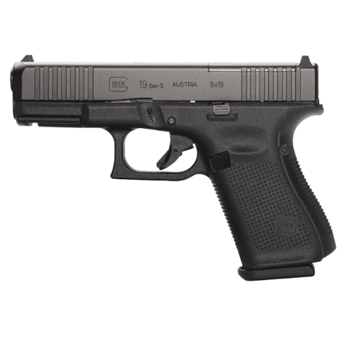 Glock G19 Gen 5 MOS FS 9mm Luger Double 4.02" 15+1 Black Polymer Grip/Frame Black nDLC Slide 2 Glock G19 Gen 5 MOS FS 9mm Luger Double 4.02" 15+1 Black Polymer Grip/Frame Black nDLC Slide 2