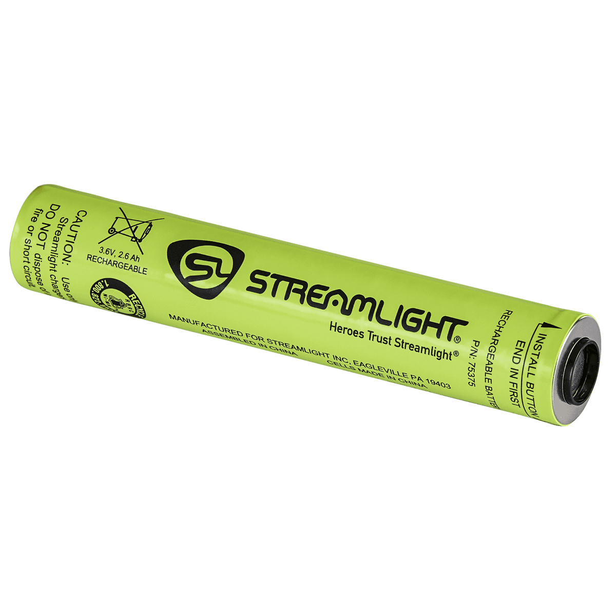Streamlight Stinger Rechargeable Battery 3.6 Volt NiMH Battery Stick 75375 Streamlight Stinger Rechargeable Battery 3.6 Volt NiMH Battery Stick 75375