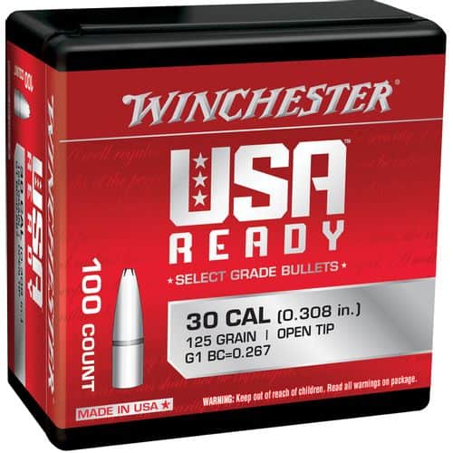 Winchester Ammo WBR30125 Centerfire Rifle 308 Win 125 gr Open Tip 100 Per Bag Winchester Ammo WBR30125 Centerfire Rifle 308 Win 125 gr Open Tip 100 Per Bag