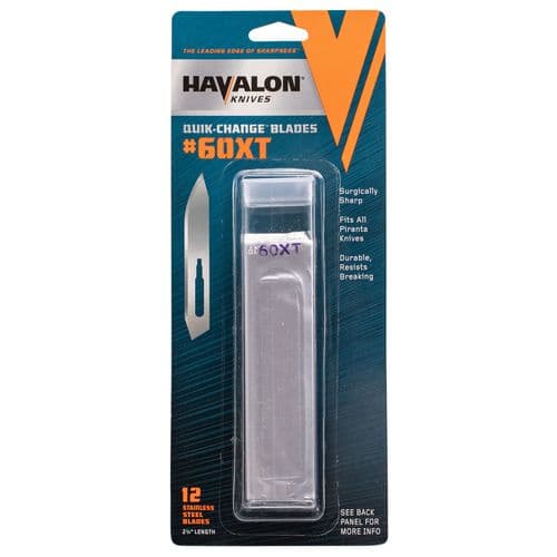 Havalon Knives SSC60XTDZ Piranta Blades 2.75" Stainless Steel Blade Silver 12 Blades Havalon Knives SSC60XTDZ Piranta Blades 2.75" Stainless Steel Blade Silver 12 Blades