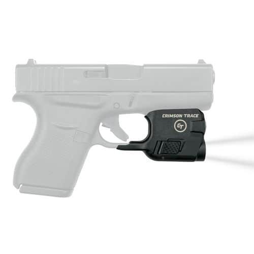 Crimson Trace LTG773 Lightguard Fits Glock 42/43/43X/48 110 Lumens Output White LED Light Trigger Guard Mount Matte Black Polymer Crimson Trace LTG773 Lightguard Fits Glock 42/43/43X/48 110 Lumens Output White LED Light Trigger Guard Mount Matte Black Polymer