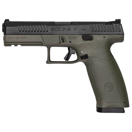 CZ-USA 91545 P-10 F 9mm Luger 4.50" 19+1 OD Green Black Steel Slide OD Green Polymer Grip Night Sights CZ-USA 91545 P-10 F 9mm Luger 4.50" 19+1 OD Green Black Steel Slide OD Green Polymer Grip Night Sights