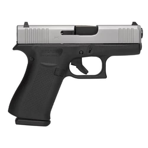 Glock PX435SL201 G43X Subcompact 9mm Luger 3.41" 10+1 Black Silver PVD Steel Slide Black Polymer Grip Fixed Sights Glock PX435SL201 G43X Subcompact 9mm Luger 3.41" 10+1 Black Silver PVD Steel Slide Black Polymer Grip Fixed Sights