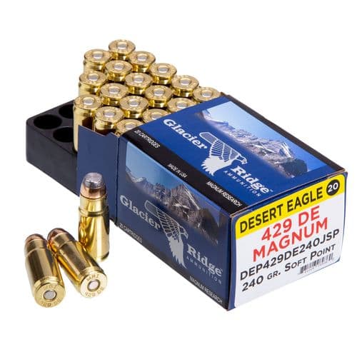 Magnum Research DEP429DE240J Desert Eagle 429 DE 240 gr Jacketed Soft Point (JSP) 20 Bx/ 10 Cs Magnum Research DEP429DE240J Desert Eagle 429 DE 240 gr Jacketed Soft Point (JSP) 20 Bx/ 10 Cs